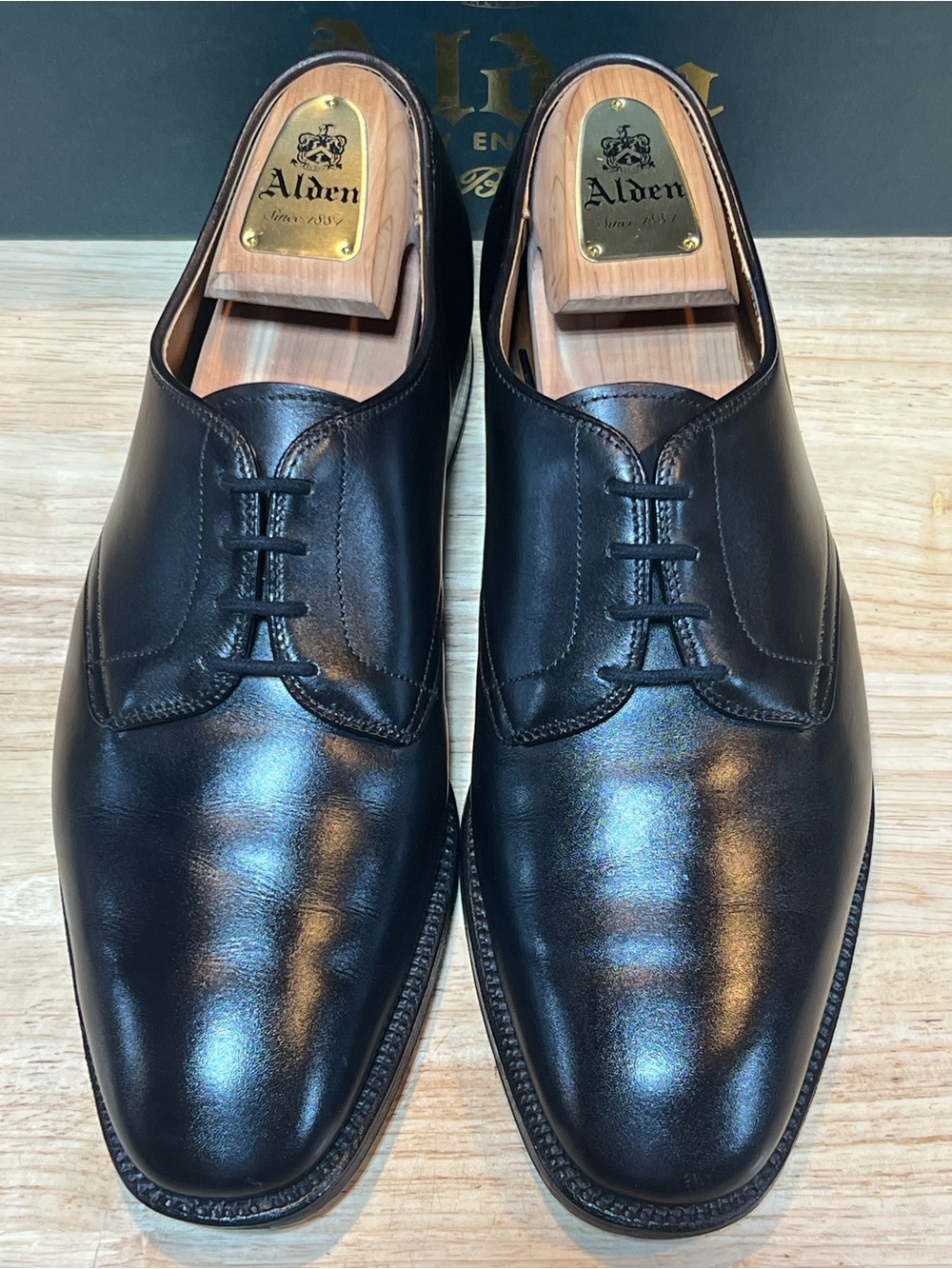 Alden New England Men’s Black Leather Derbies Sz 10D Made In USA 🇺🇸
